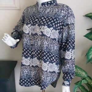 Krazy Kat Bandana-Style-Print Blouse - Size M